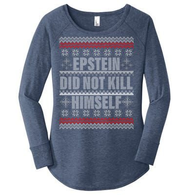 Epstein Did Not Kill Himself Ugly Christmas Sweater Women's Perfect Tri Tunic Long Sleeve Shirt