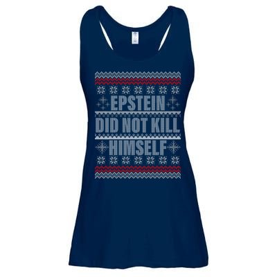 Epstein Did Not Kill Himself Ugly Christmas Sweater Ladies Essential Flowy Tank