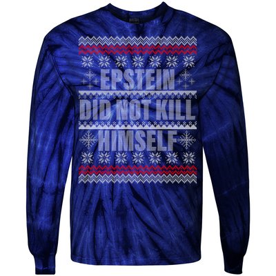 Epstein Did Not Kill Himself Ugly Christmas Sweater Tie-Dye Long Sleeve Shirt