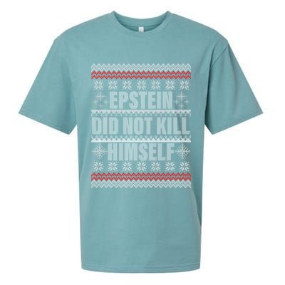 Epstein Did Not Kill Himself Ugly Christmas Sweater Sueded Cloud Jersey T-Shirt