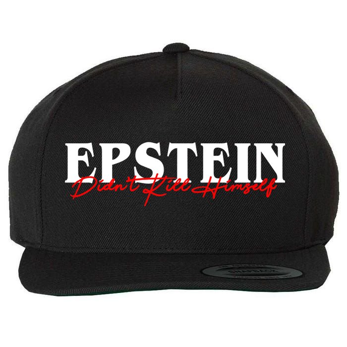 Epstein Didn't Kill Himself Wool Snapback Cap