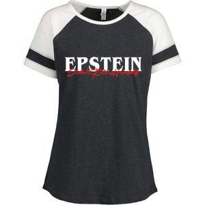 Epstein Didn't Kill Himself Enza Ladies Jersey Colorblock Tee