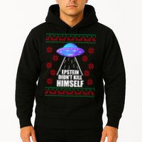 Epstein Didn't Kill Himself UFO Ugly Christmas Hoodie