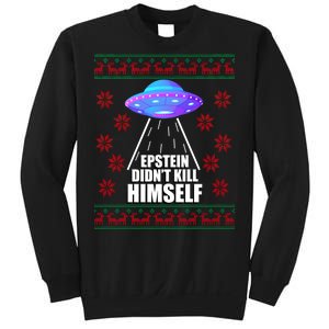 Epstein Didn't Kill Himself UFO Ugly Christmas Sweatshirt