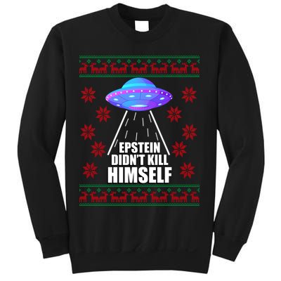 Epstein Didn't Kill Himself UFO Ugly Christmas Sweatshirt