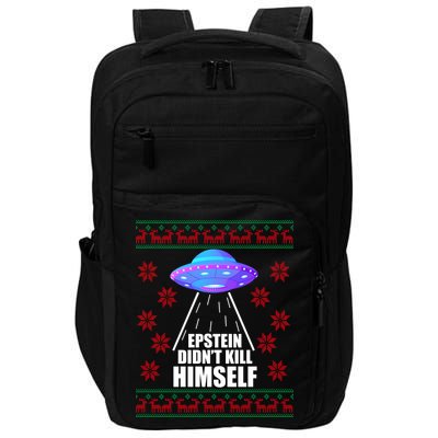 Epstein Didn't Kill Himself UFO Ugly Christmas Impact Tech Backpack