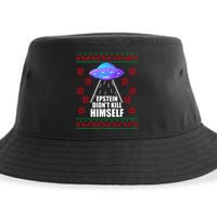 Epstein Didn't Kill Himself UFO Ugly Christmas Sustainable Bucket Hat