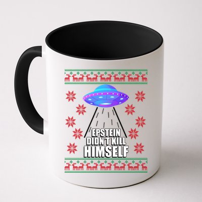 Epstein Didn't Kill Himself UFO Ugly Christmas Mug