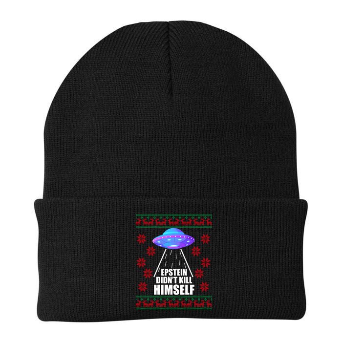 Epstein Didn't Kill Himself UFO Ugly Christmas Beanie