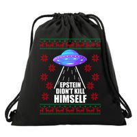 Epstein Didn't Kill Himself UFO Ugly Christmas Drawstring Bag