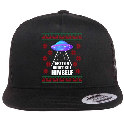 Epstein Didn't Kill Himself UFO Ugly Christmas Flatbill Hat