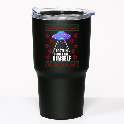 Epstein Didn't Kill Himself UFO Ugly Christmas Tumbler