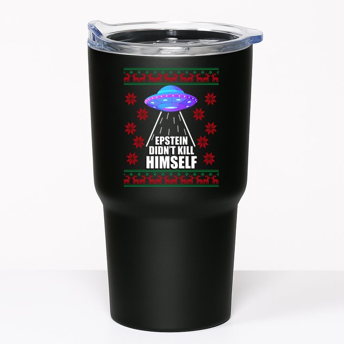 Epstein Didn't Kill Himself UFO Ugly Christmas Tumbler