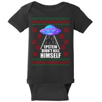 Epstein Didn't Kill Himself UFO Ugly Christmas Baby Bodysuit