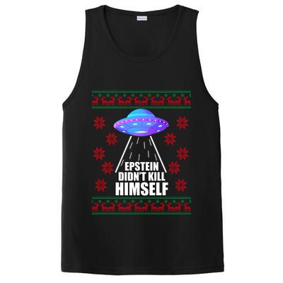 Epstein Didn't Kill Himself UFO Ugly Christmas PosiCharge Competitor Tank