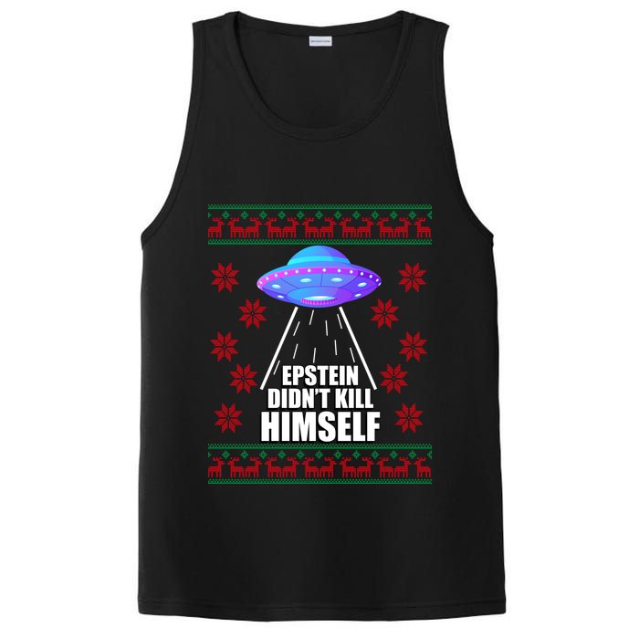 Epstein Didn't Kill Himself UFO Ugly Christmas PosiCharge Competitor Tank