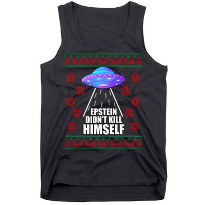 Epstein Didn't Kill Himself UFO Ugly Christmas Tank Top