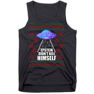 Epstein Didn't Kill Himself UFO Ugly Christmas Tank Top