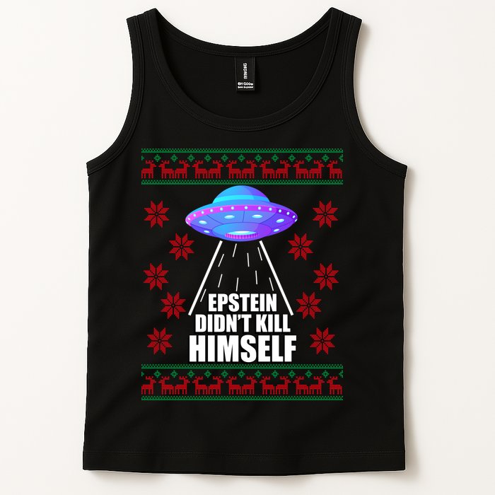 Epstein Didn't Kill Himself UFO Ugly Christmas Tank Top