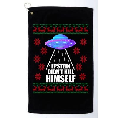 Epstein Didn't Kill Himself UFO Ugly Christmas Golf Towel