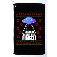 Epstein Didn't Kill Himself UFO Ugly Christmas Golf Towel