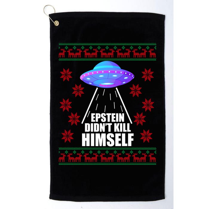Epstein Didn't Kill Himself UFO Ugly Christmas Golf Towel