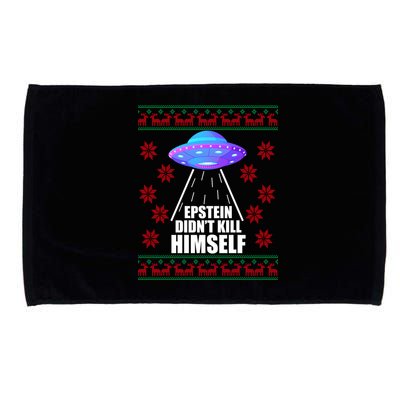 Epstein Didn't Kill Himself UFO Ugly Christmas Microfiber Hand Towel