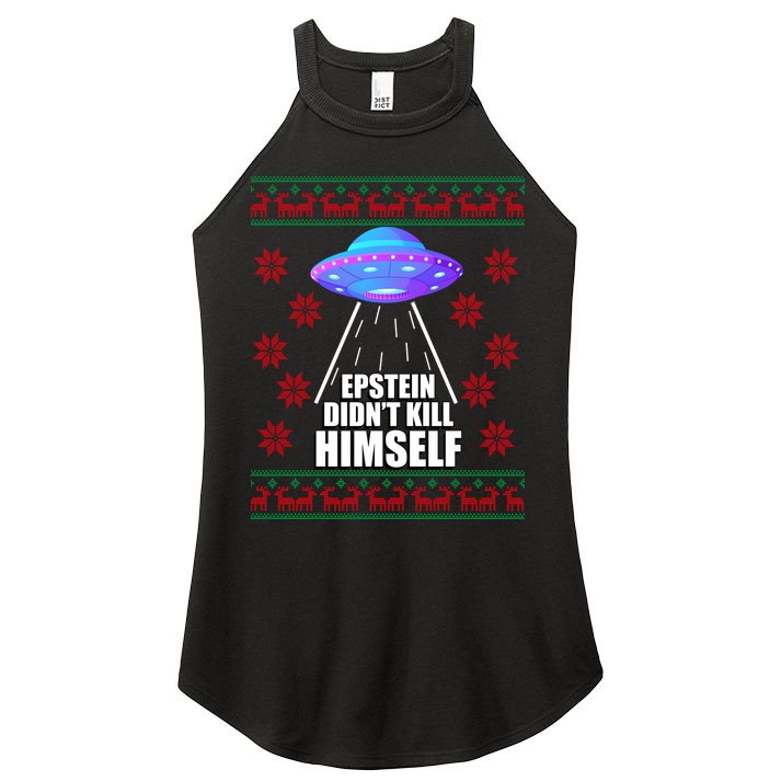 Epstein Didn't Kill Himself UFO Ugly Christmas Women's Perfect Tri Rocker Tank