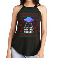 Epstein Didn't Kill Himself UFO Ugly Christmas Women's Perfect Tri Rocker Tank