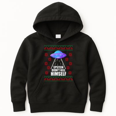 Epstein Didn't Kill Himself UFO Ugly Christmas Kids Hoodie