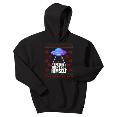 Epstein Didn't Kill Himself UFO Ugly Christmas Kids Hoodie