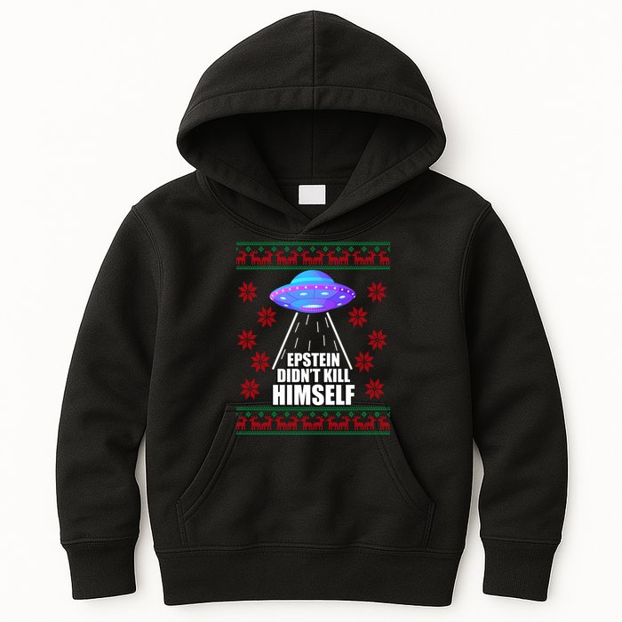 Epstein Didn't Kill Himself UFO Ugly Christmas Kids Hoodie