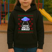 Epstein Didn't Kill Himself UFO Ugly Christmas Kids Hoodie