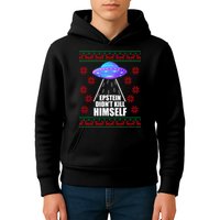 Epstein Didn't Kill Himself UFO Ugly Christmas Kids Hoodie