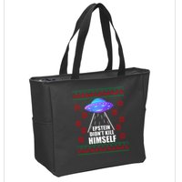 Epstein Didn't Kill Himself UFO Ugly Christmas Zip Tote Bag