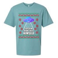 Epstein Didn't Kill Himself UFO Ugly Christmas Sueded Cloud Jersey T-Shirt