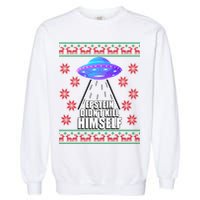 Epstein Didn't Kill Himself UFO Ugly Christmas Garment-Dyed Sweatshirt