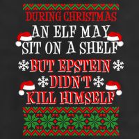 Epstein Didn't Kill Himself Ugly Christmas Garment-Dyed Fleece Hoodie