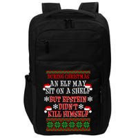 Epstein Didn't Kill Himself Ugly Christmas Impact Tech Backpack