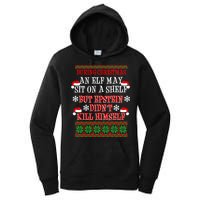 Epstein Didn't Kill Himself Ugly Christmas Women's Pullover Hoodie