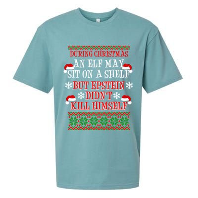 Epstein Didn't Kill Himself Ugly Christmas Sueded Cloud Jersey T-Shirt