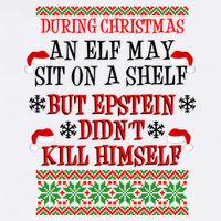 Epstein Didn't Kill Himself Ugly Christmas Garment-Dyed Sweatshirt