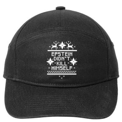 Epstein Didn't Kill Himself Ugly Christmas Sweater 7-Panel Snapback Hat