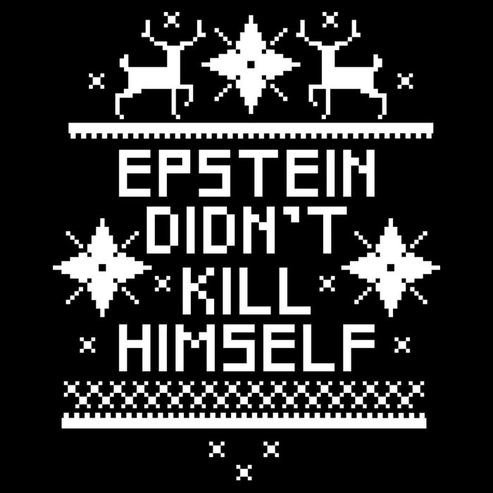 Epstein Didn't Kill Himself Ugly Christmas Sweater Drawstring Bag