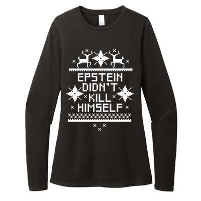 Epstein Didn't Kill Himself Ugly Christmas Sweater Womens CVC Long Sleeve Shirt