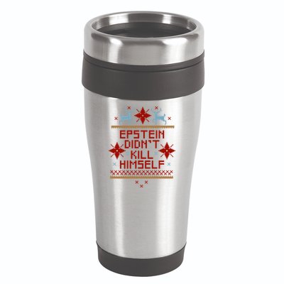 Epstein Didn't Kill Himself Ugly Christmas Sweater 16oz Travel Tumbler
