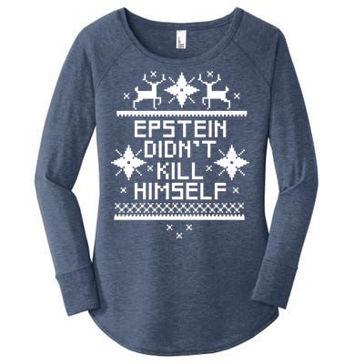 Epstein Didn't Kill Himself Ugly Christmas Sweater Women's Perfect Tri Tunic Long Sleeve Shirt