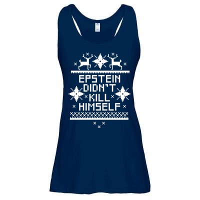 Epstein Didn't Kill Himself Ugly Christmas Sweater Ladies Essential Flowy Tank