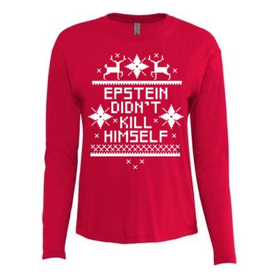 Epstein Didn't Kill Himself Ugly Christmas Sweater Womens Cotton Relaxed Long Sleeve T-Shirt