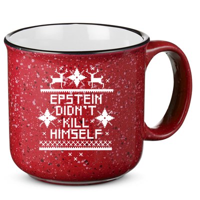 Epstein Didn't Kill Himself Ugly Christmas Sweater 15oz Campfire Ceramic Mug